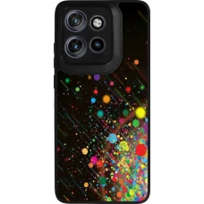 Motorola Moto S50 Case Hülle - Silikon schwarz Abstract Bubble Lines