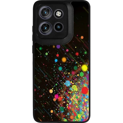 Motorola Moto S50 Case Hülle - Silikon schwarz Abstract Bubble Lines