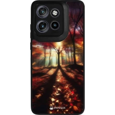 Motorola Moto S50 Case Hülle - Silikon schwarz Herbstlicher goldener Glanz