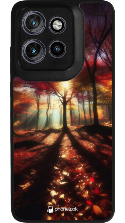 Motorola Moto S50 Case Hülle - Silikon schwarz Herbstlicher goldener Glanz