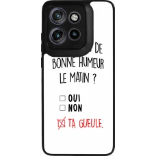 Motorola Moto S50 Case Hülle - Silikon schwarz Bonne humeur matin