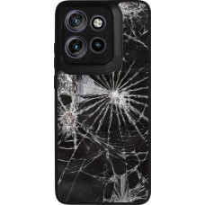 Motorola Moto S50 Case Hülle - Silikon schwarz Broken Screen
