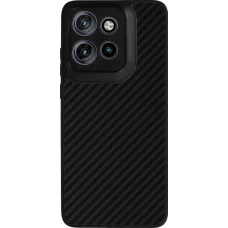 Motorola Moto S50 Case Hülle - Silikon schwarz Carbon Basic