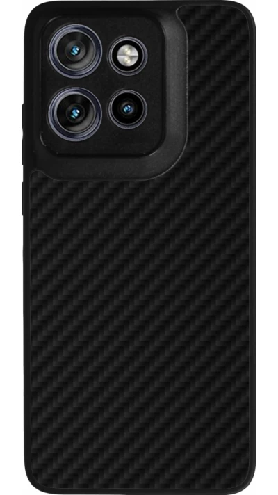 Coque Motorola Moto S50 - Silicone rigide noir Carbon Basic