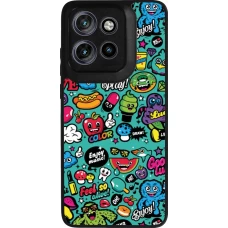 Motorola Moto S50 Case Hülle - Silikon schwarz Cartoons old school