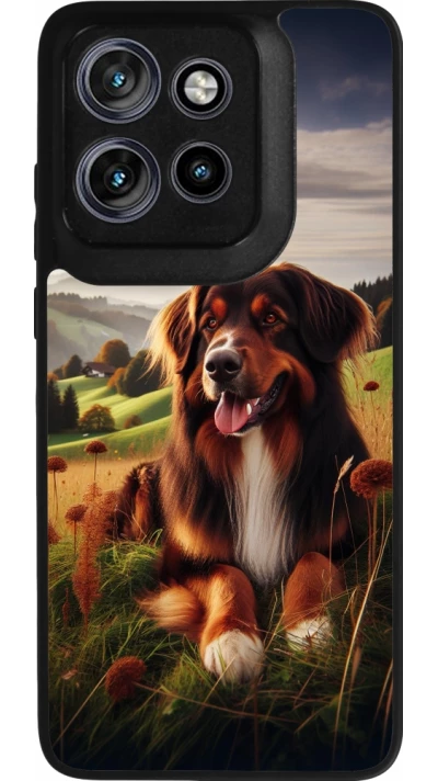 Coque Motorola Moto S50 - Silicone rigide noir Chien Campagne Suisse