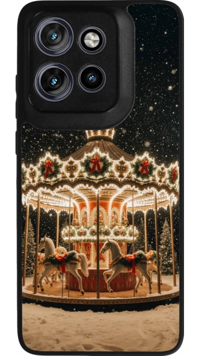Coque Motorola Moto S50 - Silicone rigide noir Christmas 25 Carousel