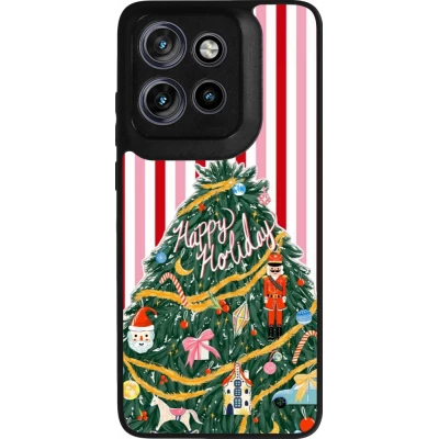 Motorola Moto S50 Case Hülle - Silikon schwarz Christmas 25 Happy Holiday