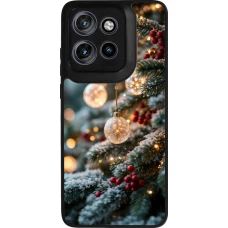 Motorola Moto S50 Case Hülle - Silikon schwarz Christmas 25 Xmas Decorated Tree