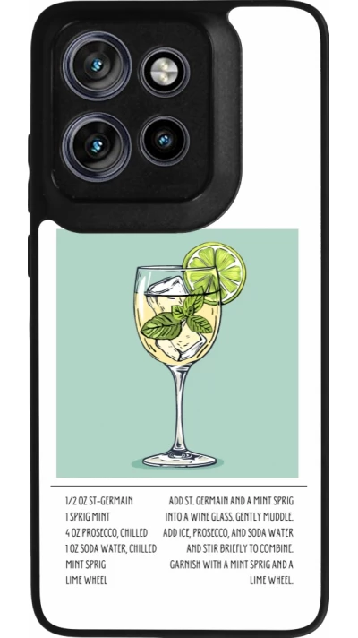 Coque Motorola Moto S50 - Silicone rigide noir Cocktail recette Hugo