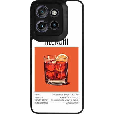Coque Motorola Moto S50 - Silicone rigide noir Cocktail recette Negroni