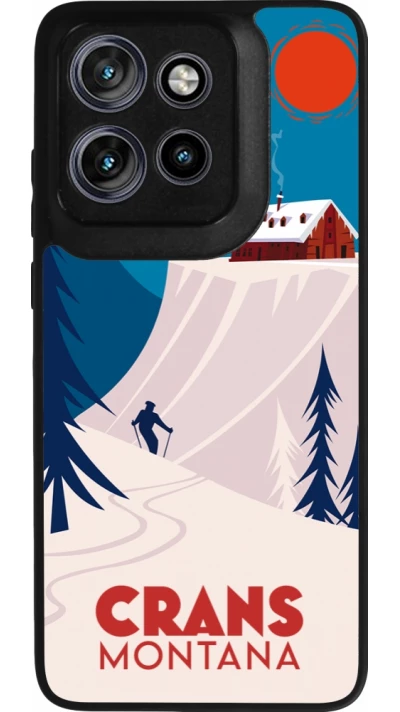 Coque Motorola Moto S50 - Silicone rigide noir Crans-Montana Cabane