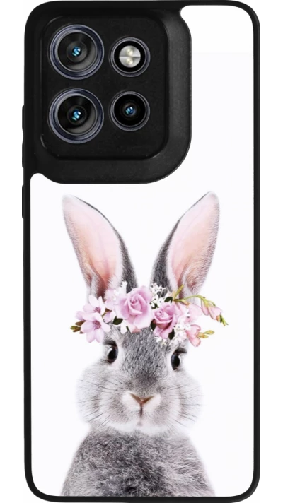 Coque Motorola Moto S50 - Silicone rigide noir Easter 2023 flower bunny
