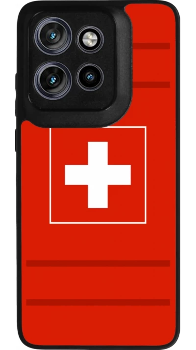 Coque Motorola Moto S50 - Silicone rigide noir Euro 2020 Switzerland