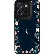 Coque Motorola Moto S50 - Silicone rigide noir Flowers space