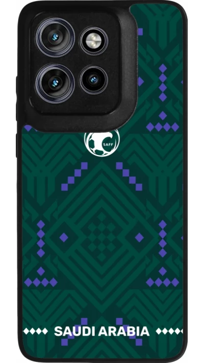 Motorola Moto S50 Case Hülle - Silikon schwarz Saudi Arabien 2026 personalisierbares Fussballtrikot