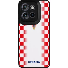 Motorola Moto S50 Case Hülle - Silikon schwarz Kroatien 2026 personalisierbares Fussballtrikot