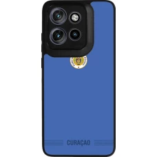 Motorola Moto S50 Case Hülle - Silikon schwarz Curaçao 2026 personalisierbares Fussballtrikot