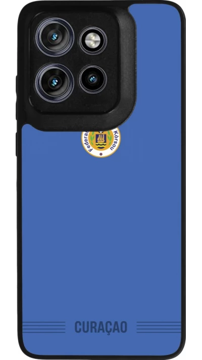 Motorola Moto S50 Case Hülle - Silikon schwarz Curaçao 2026 personalisierbares Fussballtrikot