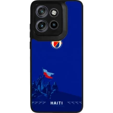 Motorola Moto S50 Case Hülle - Silikon schwarz Haiti 2026 personalisierbares Fussballtrikot
