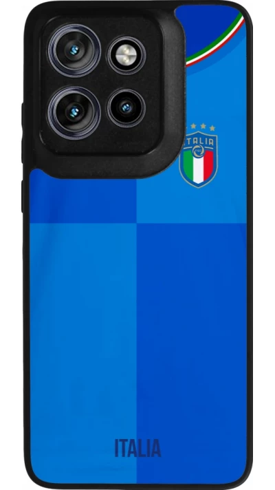 Motorola Moto S50 Case Hülle - Silikon schwarz Italien 2022 personalisierbares Fußballtrikot