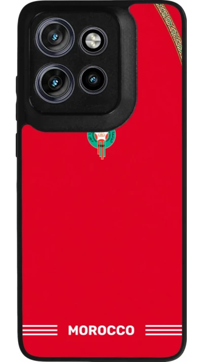 Motorola Moto S50 Case Hülle - Silikon schwarz Marokko 2026 personalisierbares Fussballtrikot