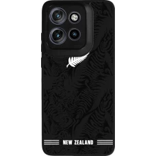 Motorola Moto S50 Case Hülle - Silikon schwarz Neuseeland 2026 personalisierbares Fussballtrikot