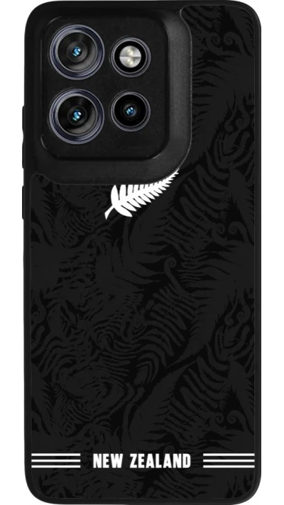 Motorola Moto S50 Case Hülle - Silikon schwarz Neuseeland 2026 personalisierbares Fussballtrikot