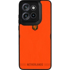 Coque Motorola Moto S50 - Silicone rigide noir Maillot de football Pays-Bas 2026 personnalisable