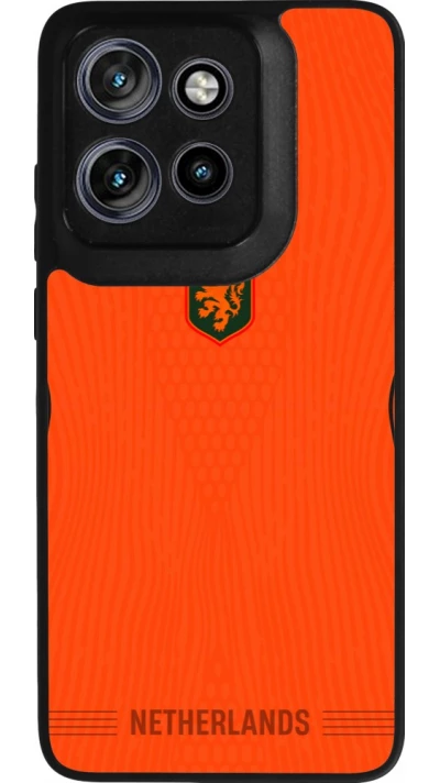 Coque Motorola Moto S50 - Silicone rigide noir Maillot de football Pays-Bas 2026 personnalisable