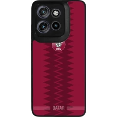 Coque Motorola Moto S50 - Silicone rigide noir Maillot de football Qatar 2026 personnalisable