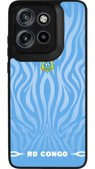 Coque Motorola Moto S50 - Silicone rigide noir Maillot de football RD Congo 2026 personnalisable