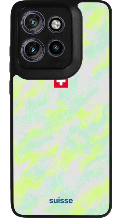 Coque Motorola Moto S50 - Silicone rigide noir Maillot de football Suisse Away 2026 personnalisable