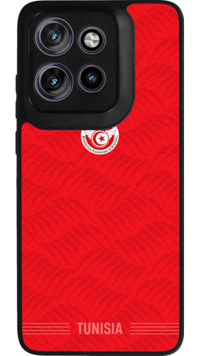 Coque Motorola Moto S50 - Silicone rigide noir Maillot de football Tunisie 2026 personnalisable