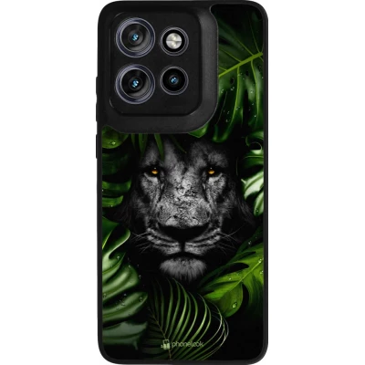 Coque Motorola Moto S50 - Silicone rigide noir Forest Lion