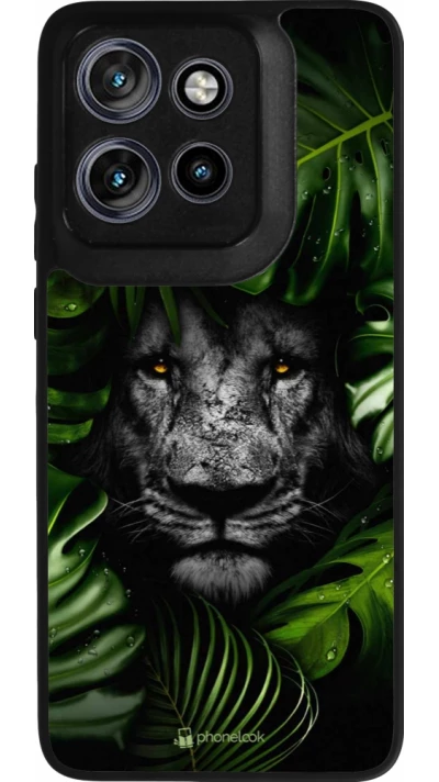 Coque Motorola Moto S50 - Silicone rigide noir Forest Lion