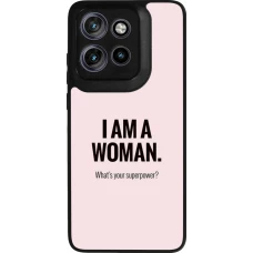 Motorola Moto S50 Case Hülle - Silikon schwarz I am a woman
