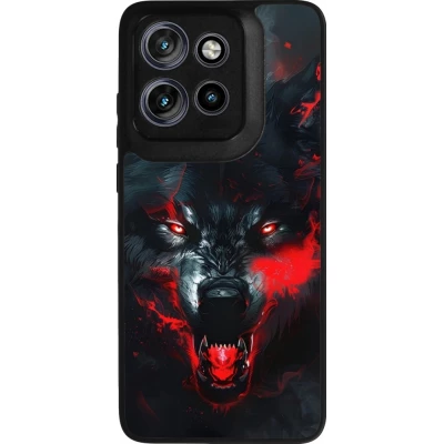 Motorola Moto S50 Case Hülle - Silikon schwarz Halloween 2024 mad werewolf