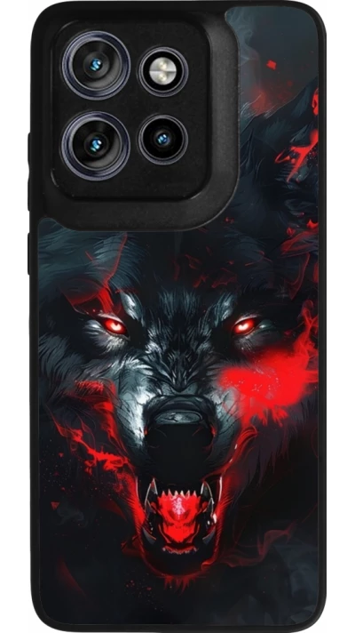 Coque Motorola Moto S50 - Silicone rigide noir Halloween 2024 mad werewolf