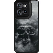 Motorola Moto S50 Case Hülle - Silikon schwarz Halloween 2024 smoky skull