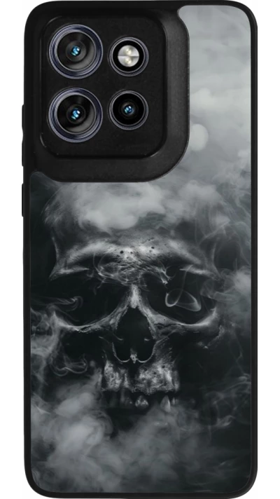 Coque Motorola Moto S50 - Silicone rigide noir Halloween 2024 smoky skull