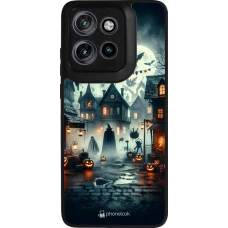 Coque Motorola Moto S50 - Silicone rigide noir Halloween Spookville