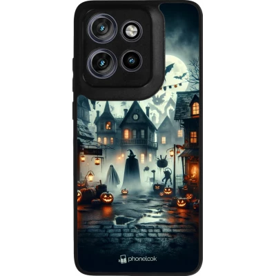 Coque Motorola Moto S50 - Silicone rigide noir Halloween Spookville