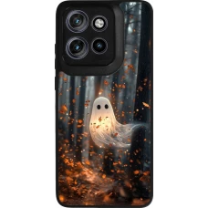 Coque Motorola Moto S50 - Silicone rigide noir Halloween 2025 Ghost in the forest