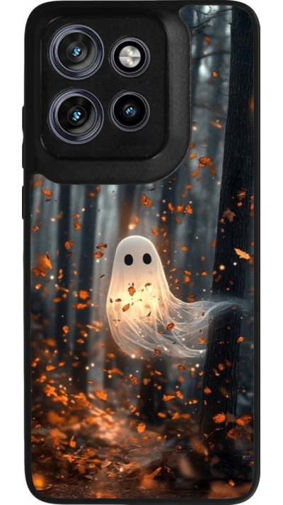Coque Motorola Moto S50 - Silicone rigide noir Halloween 2025 Ghost in the forest