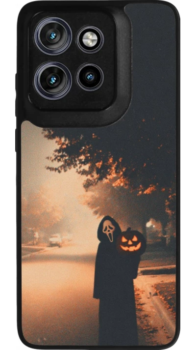 Coque Motorola Moto S50 - Silicone rigide noir Halloween 2025 Scream