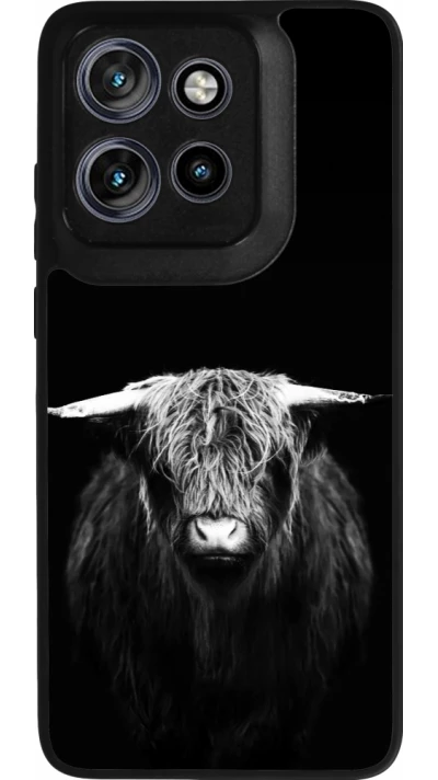 Coque Motorola Moto S50 - Silicone rigide noir Highland calf black