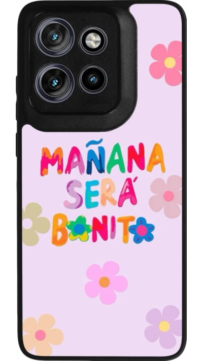 Motorola Moto S50 Case Hülle - Silikon schwarz Karol G Manana sera bonito