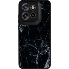 Coque Motorola Moto S50 - Silicone rigide noir Marble Black 01