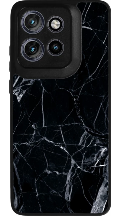 Coque Motorola Moto S50 - Silicone rigide noir Marble Black 01